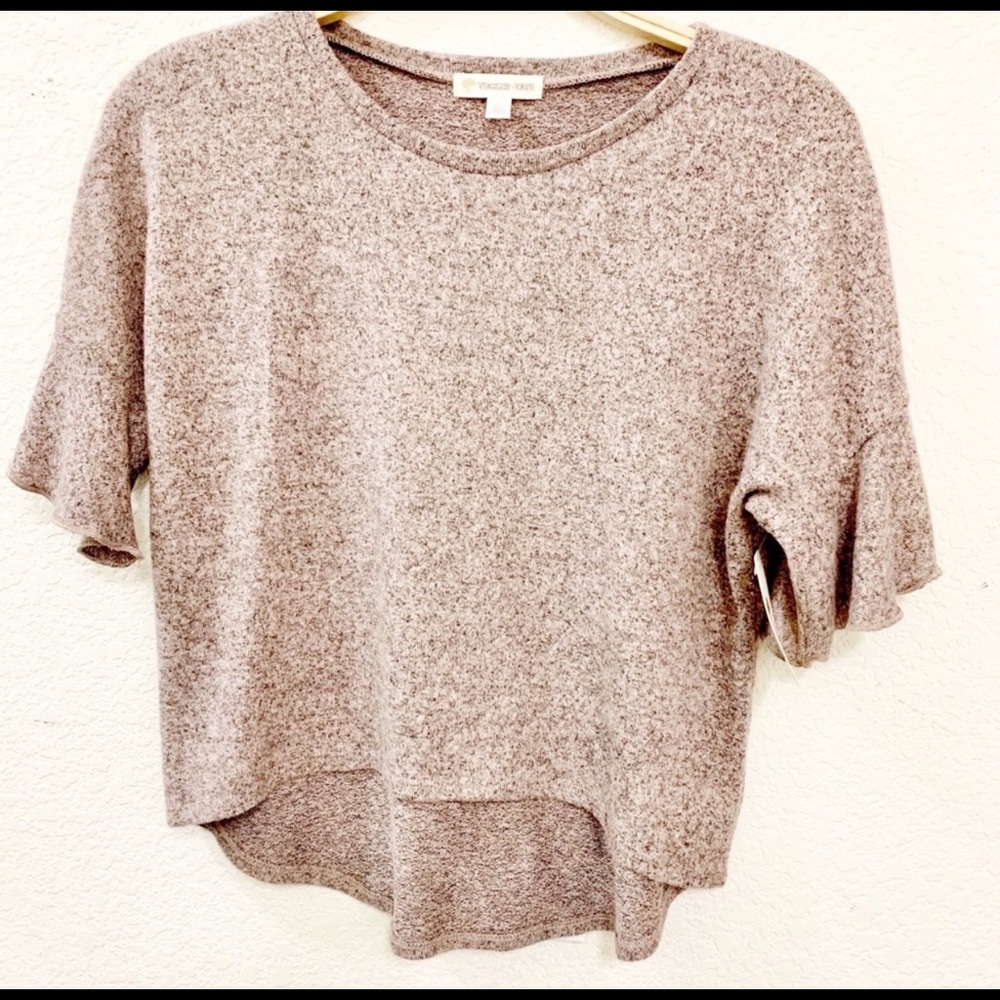 Tucker + Tate Ruffle Knit Top (Big Girl). NWT.